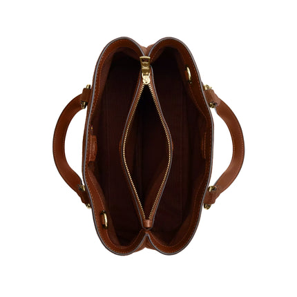 Coach Women's Station Carryall Bag Suede/Gold/Warm Brown