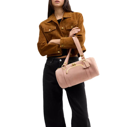 Coach Women's Kisslock Barrel Bag Brass/Nuage