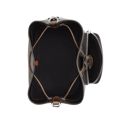 Coach Women's Rowan Bucket Bag With Pocket In Loved Leather Silver/Black Brown