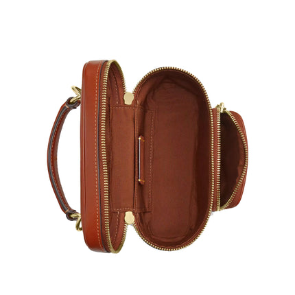 Coach Women's Rainer Crossbody Bag 18 With Pocket Gold/Cinnamon