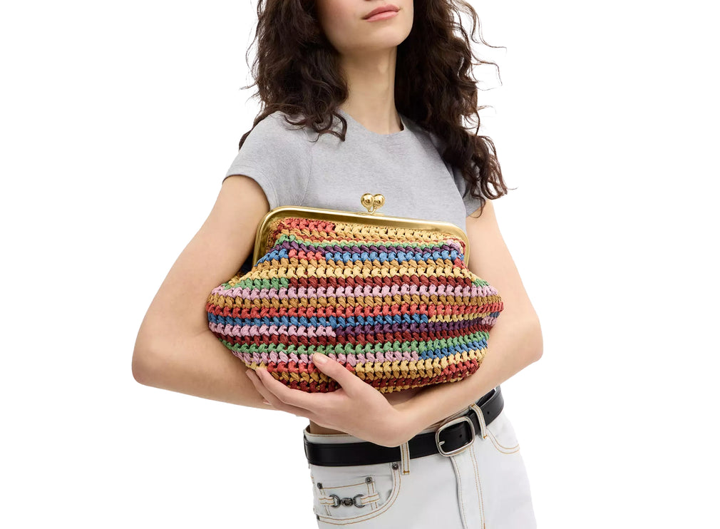 Coach Women's Kisslock Frame Bag 27 Brass/Multi