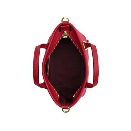 Coach Women's City Mini Tote Bag Gold/Bright Cardinal
