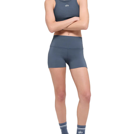 alo Women's 3" Softsculpt High-Waist Precision Short Bluestone