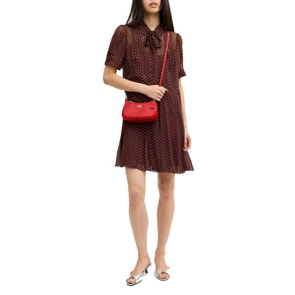 Coach Women's Teri Mini Crossbody Bag With Bows Gold/Bright Cherry