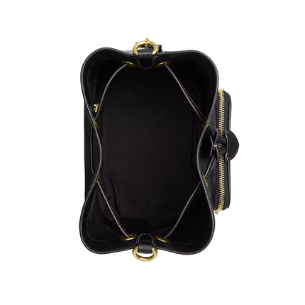 Coach Women's Rowan Bucket Bag With Pocket Gold/Black
