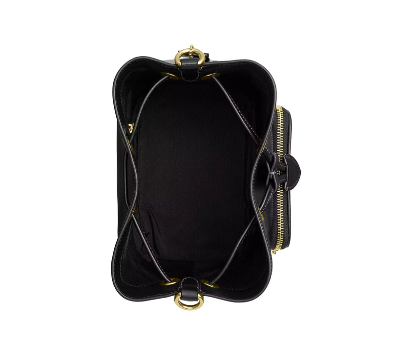 Coach Women's Rowan Bucket Bag With Pocket Gold/Black