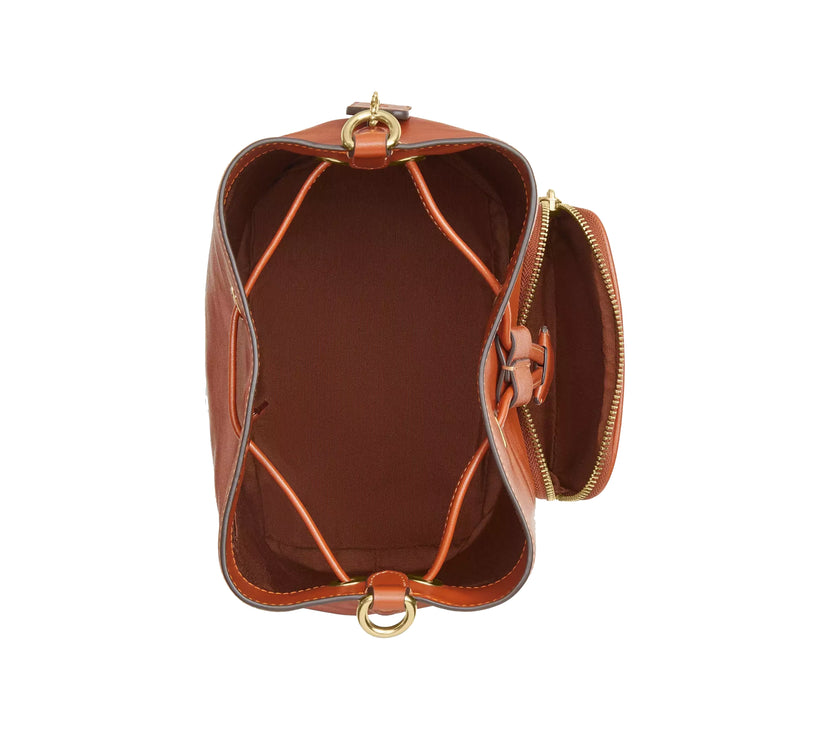 Coach Women's Rowan Bucket Bag With Pocket Gold/Cinnamon