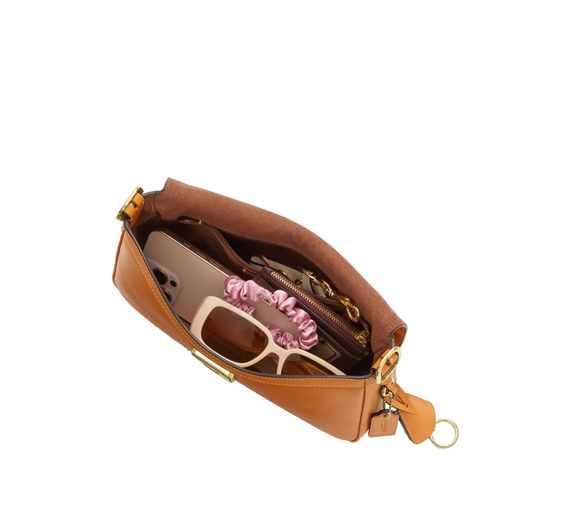 Coach Women's Etta Small Flap Shoulder Bag Gold/Brown