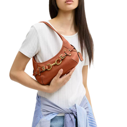Coach Women's Belted Ergo Shoulder Bag 26 Brass/Amber Brown