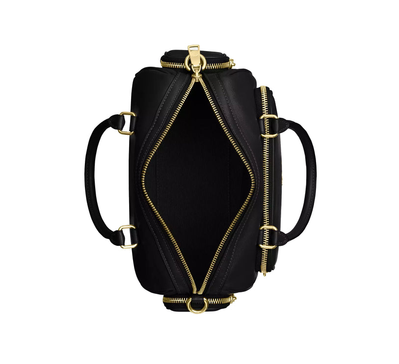 Coach Women's Rowan Satchel Bag With Pockets Gold/Black