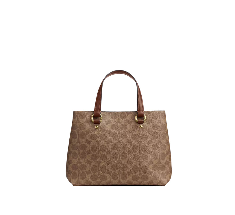 Coach Women's Station Carryall Bag In Signature Canvas Gold/Tan/Brown