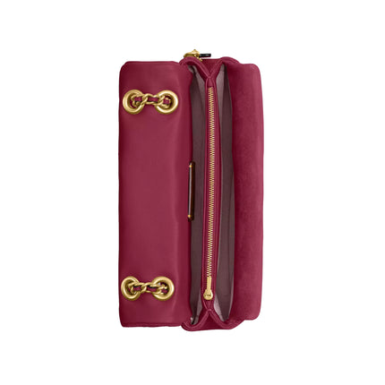 Coach Women's Tabby Shoulder Bag 26 With Quilting Brass/Dark Fuchsia