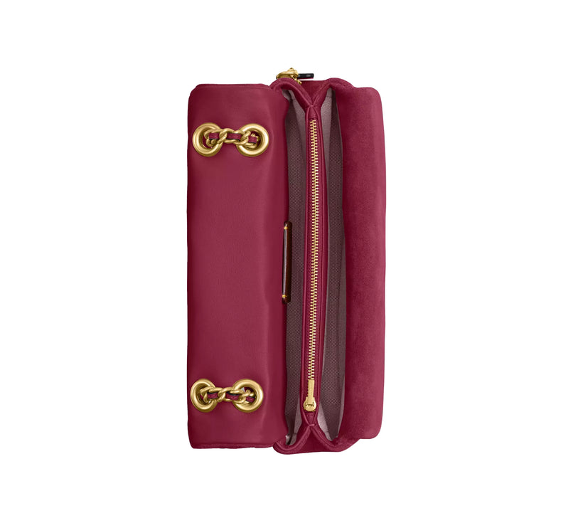 Coach Women's Tabby Shoulder Bag 26 With Quilting Brass/Dark Fuchsia