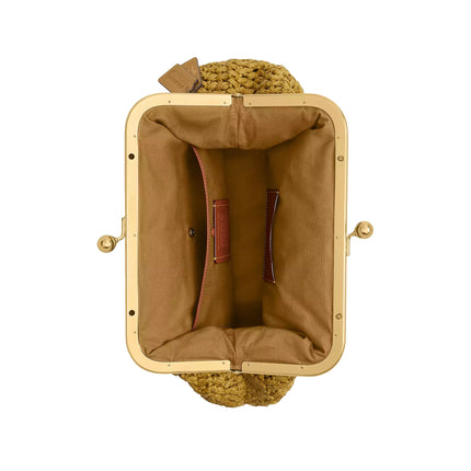Coach Women's Kisslock Frame Bag 27 Brass/Muted Olive