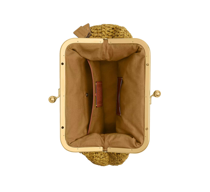 Coach Women's Kisslock Frame Bag 27 Brass/Muted Olive