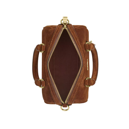 Coach Women's Mini Rowan Crossbody Bag Suede/Gold/Warm Brown