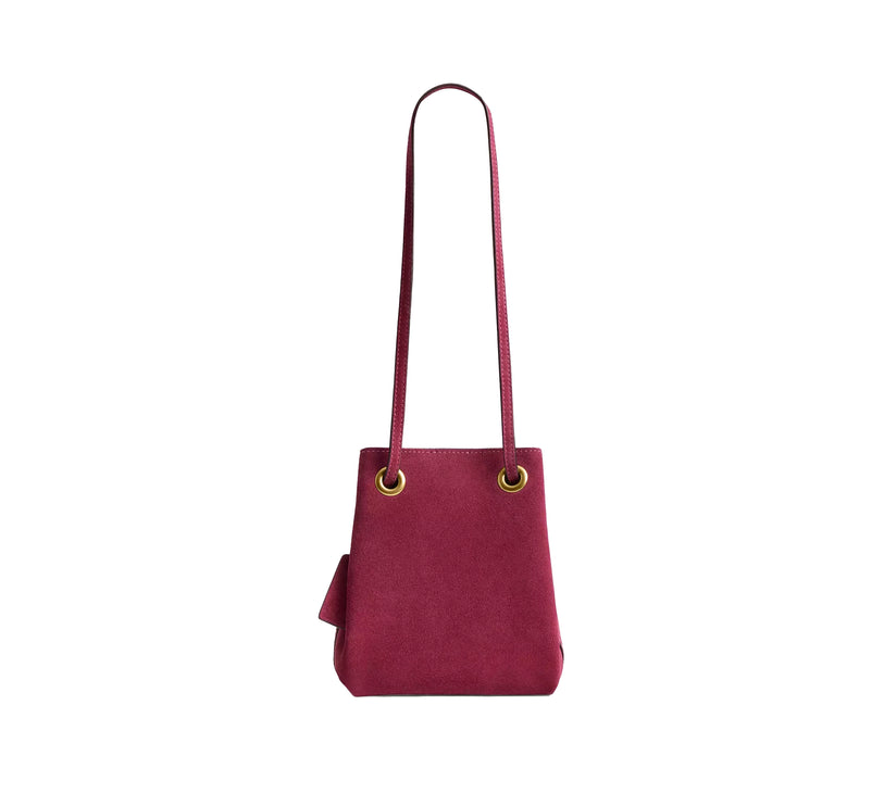 Coach Women's Jade Drawstring Bag Brass/Dark Fuchsia