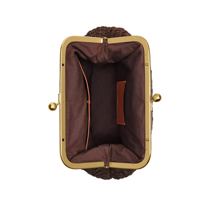 Coach Women's Kisslock Frame Bag 27 Brass/Maple
