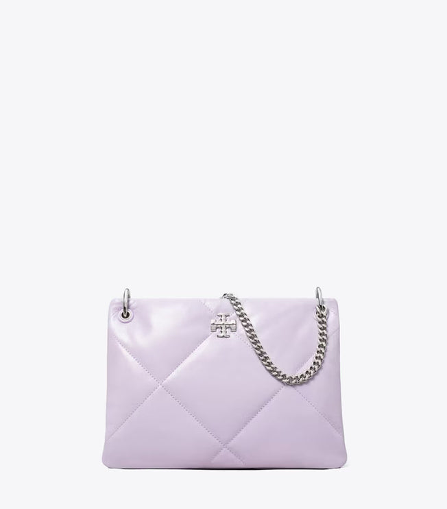 Tory Burch Women's Small Kira Diamond Quilt Shoulder Bag Purple Heather