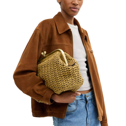 Coach Women's Kisslock Frame Bag 27 Brass/Muted Olive