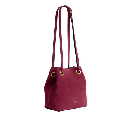 Coach Women's Jade Drawstring Bag Brass/Dark Fuchsia