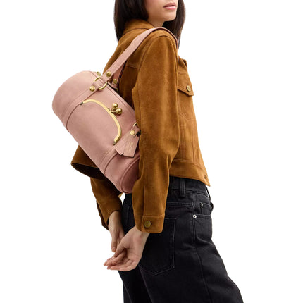 Coach Women's Kisslock Barrel Bag Brass/Nuage