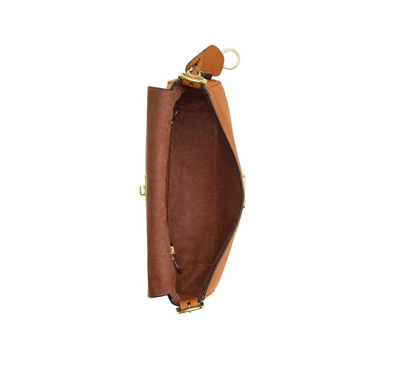 Coach Women's Etta Small Flap Shoulder Bag Gold/Brown