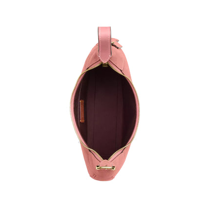 Coach Women's Ella Shoulder Bag Suede/Gold/Blush Pink