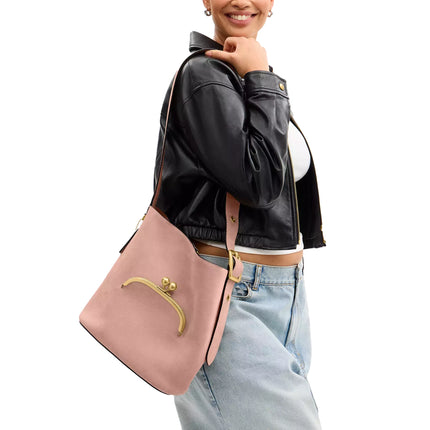Coach Women's Bleecker Bucket Bag With Kisslock Brass/Nuage