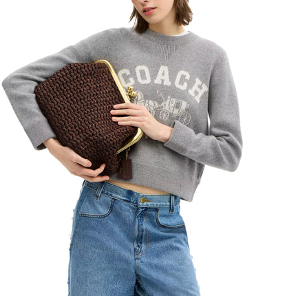 Coach Women's Kisslock Frame Bag 27 Brass/Maple
