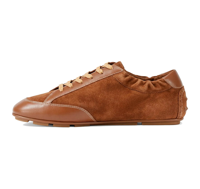 Michael Kors Women's Susie Suede and Leather Trainer Luggage