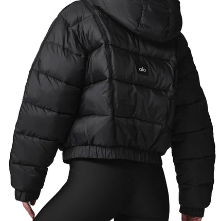 alo Women's Aspen Love Puffer Jacket Black