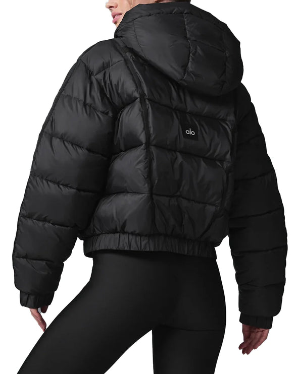 alo Women's Aspen Love Puffer Jacket Black