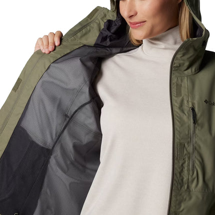 Columbia Women’s Hikebound II Rain Jacket Stone Green