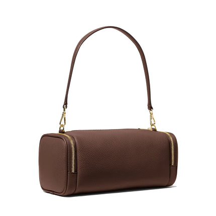Michael Kors Women's Jet Set Travel Small Pebbled Leather Convertible Crossbody Bag Nutmeg