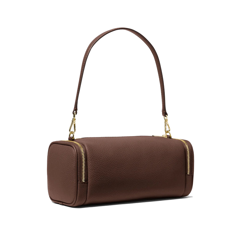 Michael Kors Women's Jet Set Travel Small Pebbled Leather Convertible Crossbody Bag Nutmeg