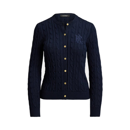 Polo Ralph Lauren Women's Cable-Knit Cotton-Blend Cardigan Lauren Navy