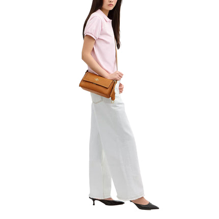 Coach Women's Etta Small Flap Shoulder Bag Gold/Brown