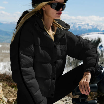 alo Women's Aspen Love Puffer Jacket Black