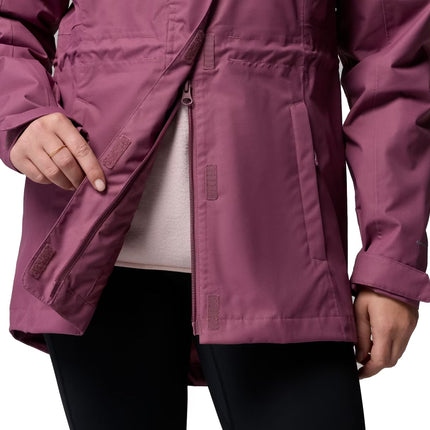 Columbia Women's Hikebound II Long Rain Jacket Antique Mauve