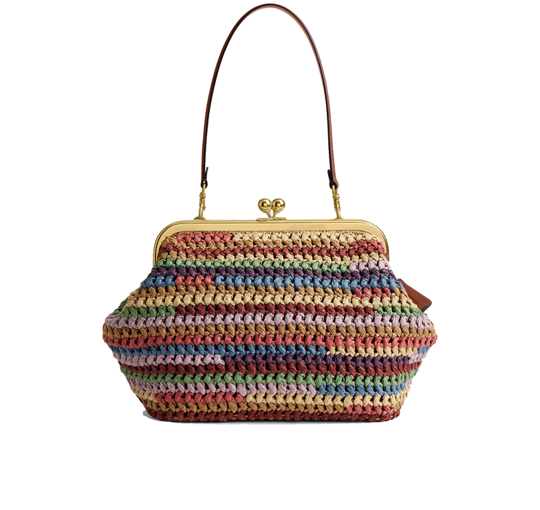 Coach Women's Kisslock Frame Bag 27 Brass/Multi