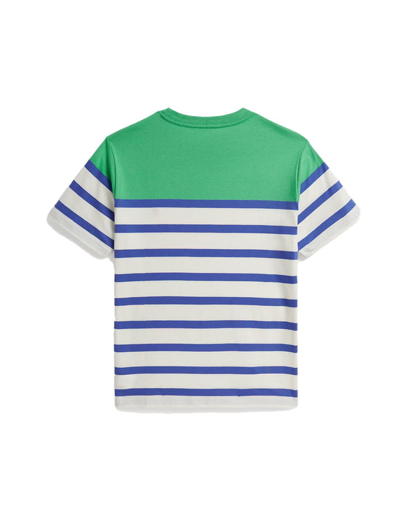 Polo Ralph Lauren Boy's Striped Cotton Jersey Tee Plato Green Multi