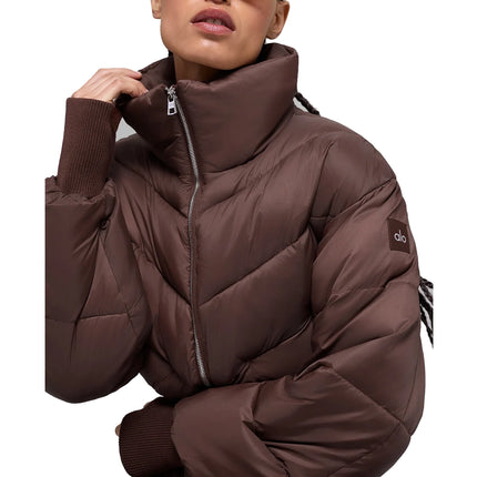 alo Women's Cropped Atmosphere Puffer Brownstone