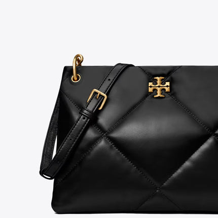 Tory Burch Women's Small Kira Diamond Quilt Shoulder Bag Black