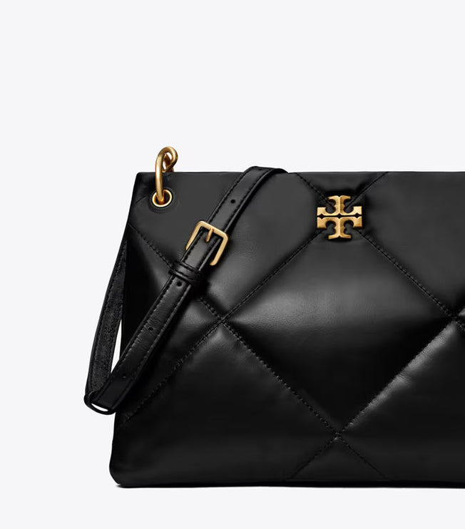 Tory Burch Women's Small Kira Diamond Quilt Shoulder Bag Black