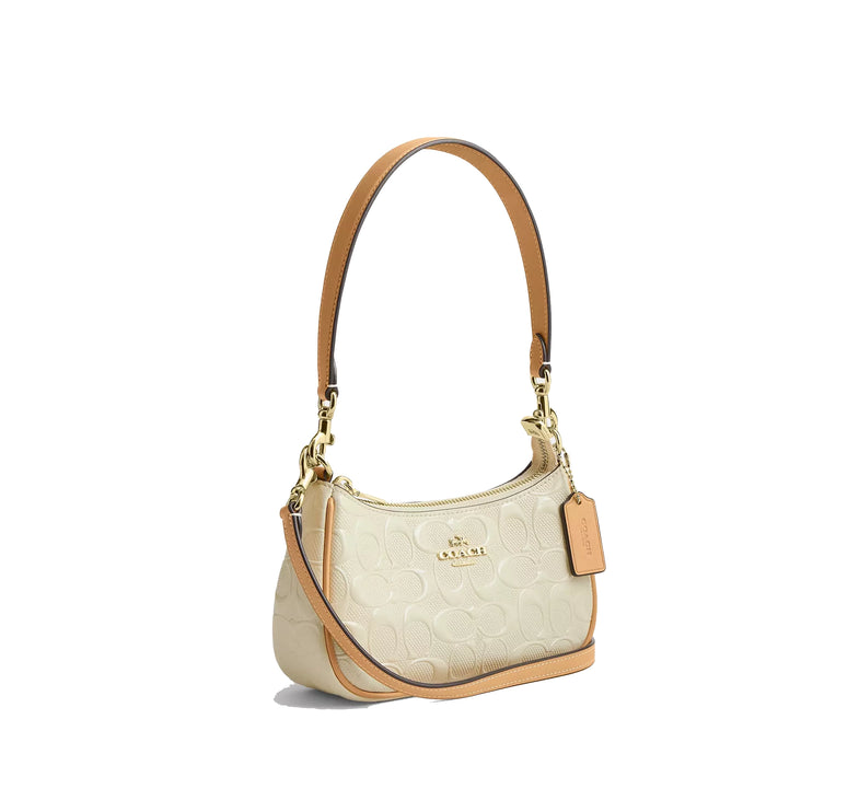 Coach Women's Teri Mini Crossbody Bag In Signature Leather Gold/Light Lemon