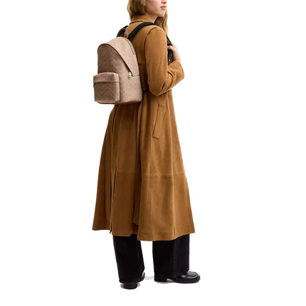 Coach Women's Taylor Small Backpack In Signature Canvas Gold/Tan/Brown