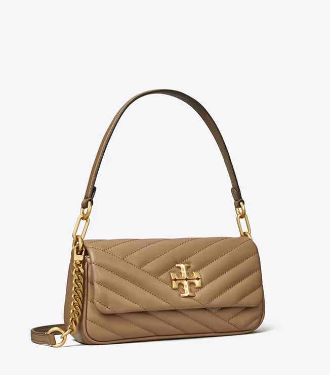Tory Burch Women's Small Kira Chevron Flap Shoulder Bag Sandpiper