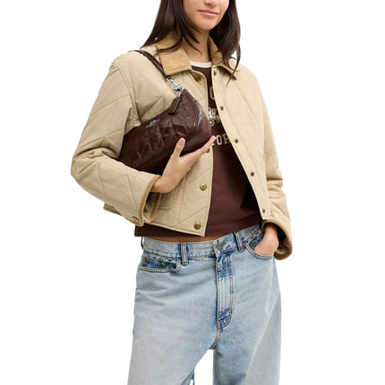 Coach Women's Teri Shoulder Bag With Quilting Silver/Maple