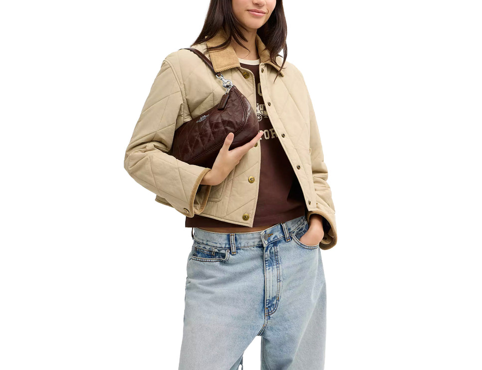 Coach Women's Teri Shoulder Bag With Quilting Silver/Maple